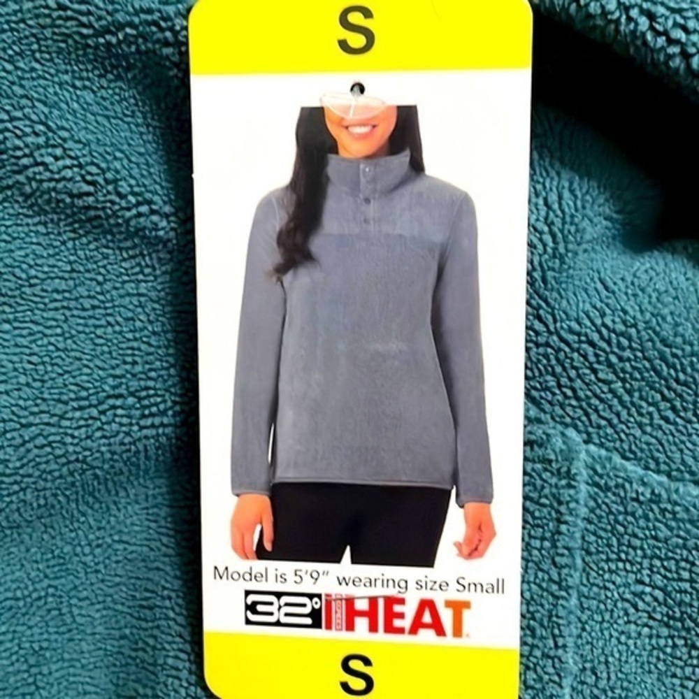 32 Degrees Heat  - Snap Arctic Fleece  Pullover/ Sml /Midnight Muse (Y-W2)